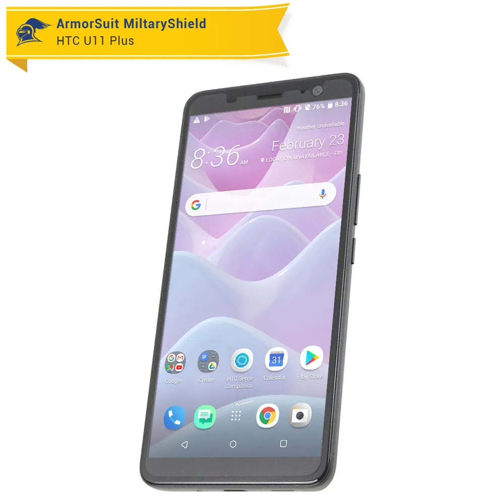 [2-Pack] HTC U11 Plus Matte Case Friendly Screen Protector