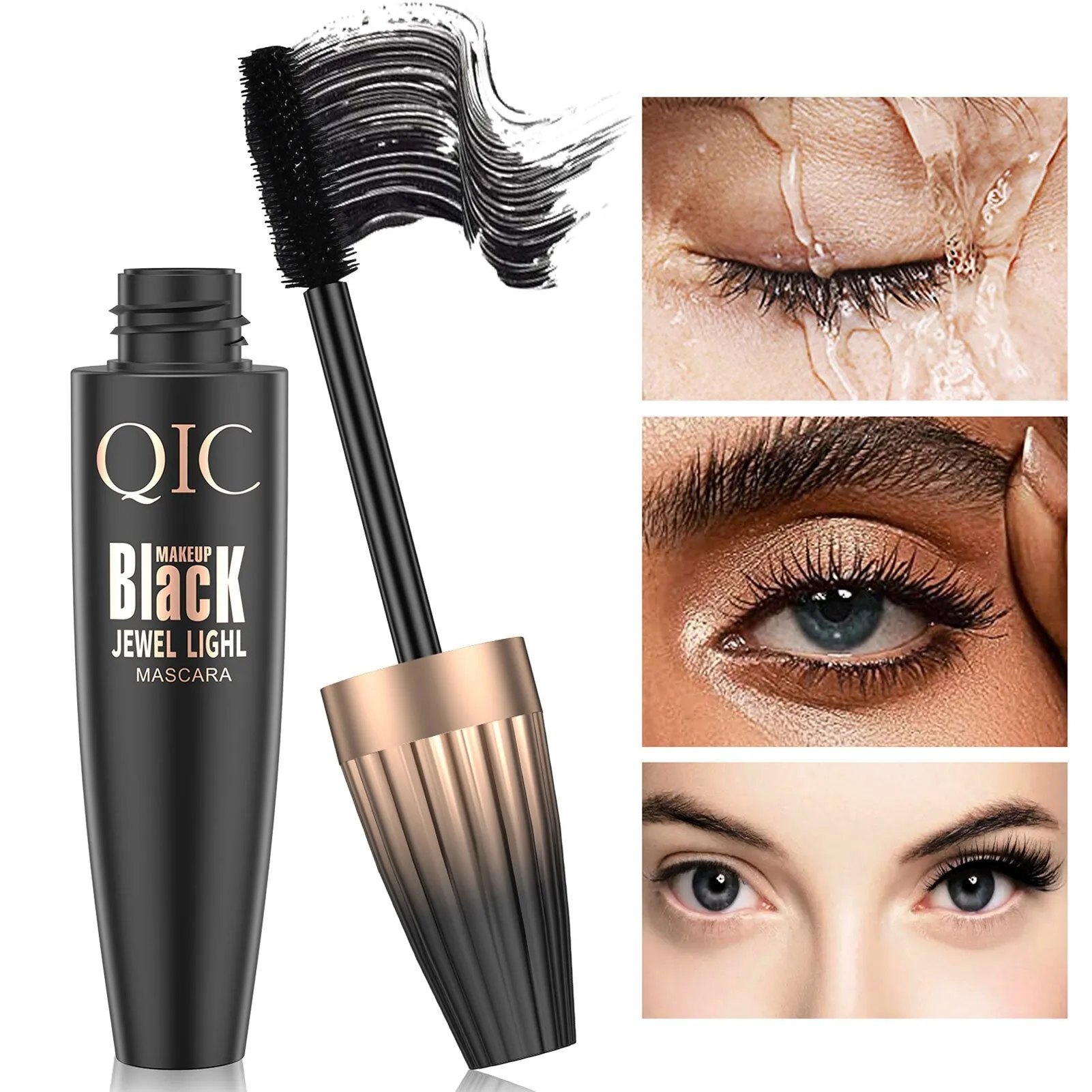4D Silk Fiber Lash Mascara Volume Booster Lash Primer Mascara Lash Primer Eyeliner Mascara For Lifting Curling Multiplying