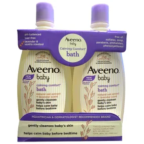 Aveeno Baby Calming Comfort Bath Wash, Vanilla and Lavender, 18fl.oz. 2pack