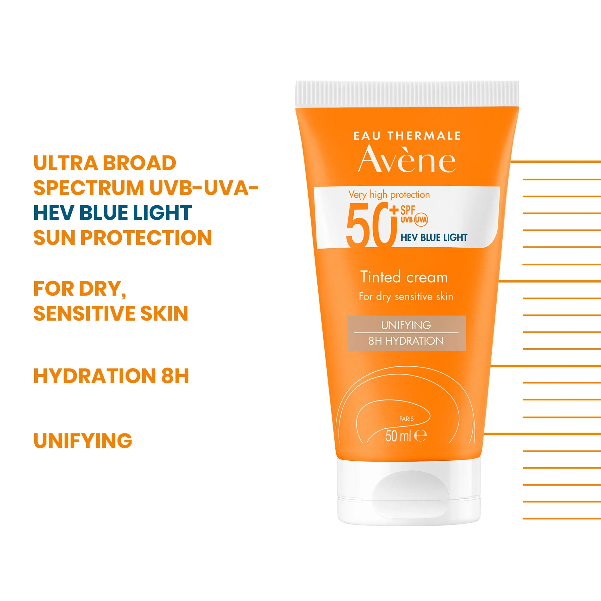 Avène Very High Protection Tinted Sun Cream SPF50  for Dry Sensitive Skin 50ml