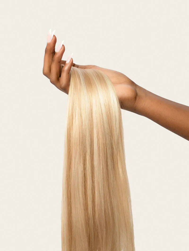 Beach Blonde Highlighted, 20" Classic Clip-In Hair Extensions, P613/18 | 220g