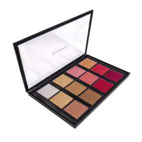 Crown Blush, Bronzer & Highlight Palette - 12 Shades