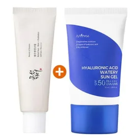 Isntree Hyaluronic Acid Sun Gel   Beauty of Joseon Relief Sun Cream 2 Piece Sunscreen Set