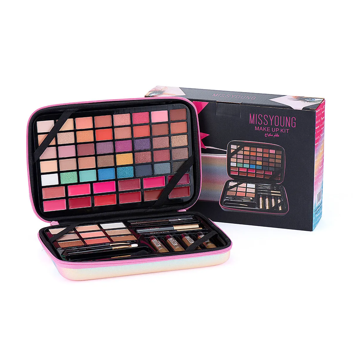 Lipstick Lip Glaze Eyebrow Pencil Highlighter Set