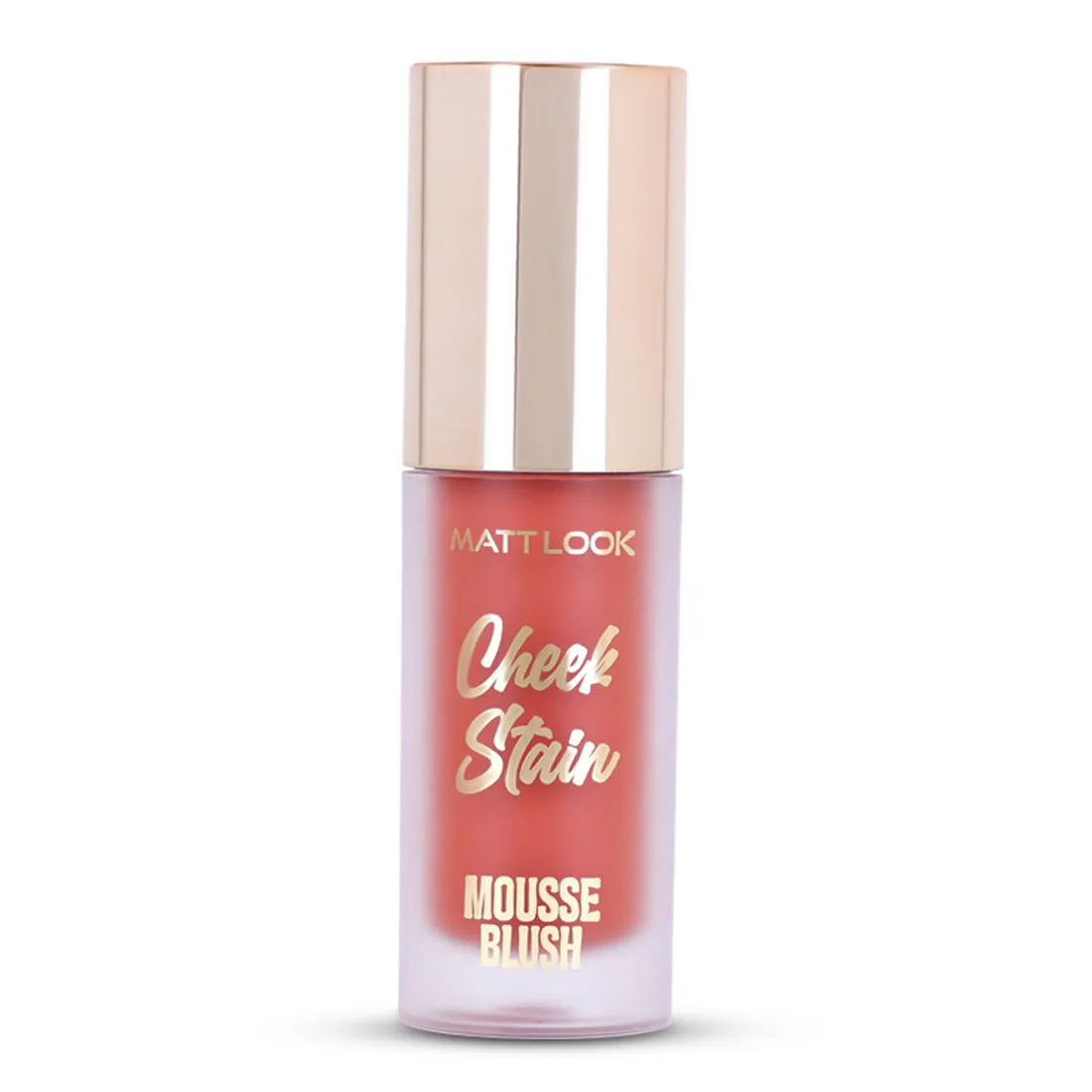 Mattlook Cheek Stain Mousse Blush, Infused with Hyaluronic acid  and Vitamin E, Long lasting formula, Natural Radiant finish