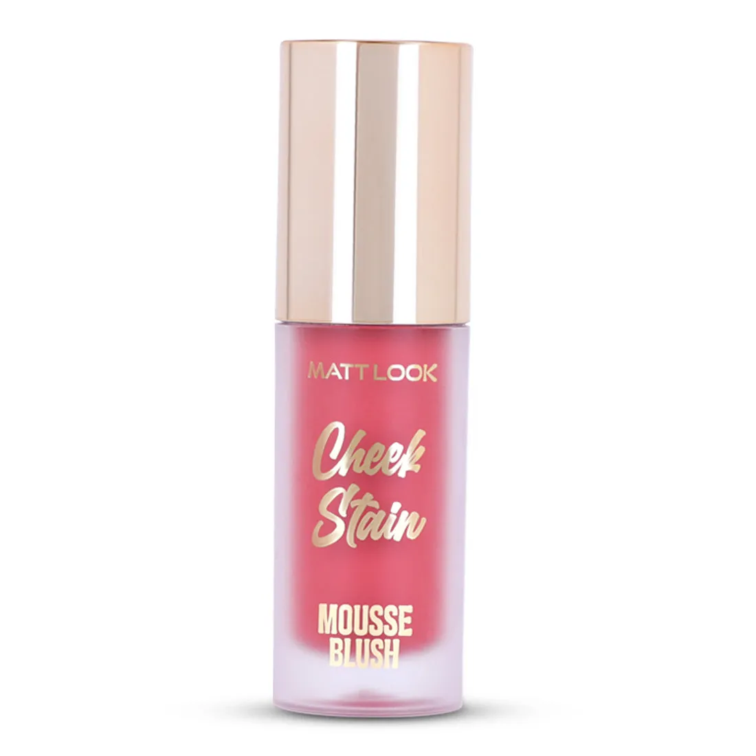 Mattlook Cheek Stain Mousse Blush, Infused with Hyaluronic acid  and Vitamin E, Long lasting formula, Natural Radiant finish