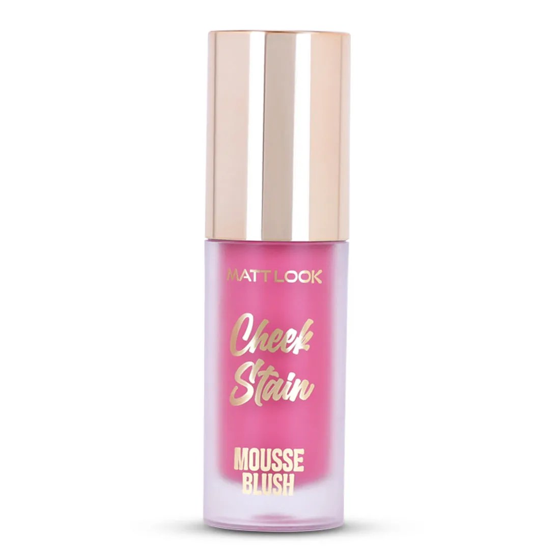 Mattlook Cheek Stain Mousse Blush, Infused with Hyaluronic acid  and Vitamin E, Long lasting formula, Natural Radiant finish