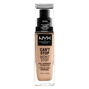 NYX - Can't Stop Won't Stop 24HR Full Coverage Foundation Natural - 1 fl oz (30 ml)