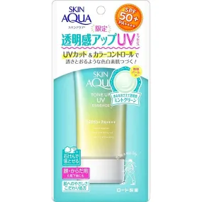 ROHTO SKIN AQUA Tone-up UV Essence Mint Green Sunscreen SPF50  PA    