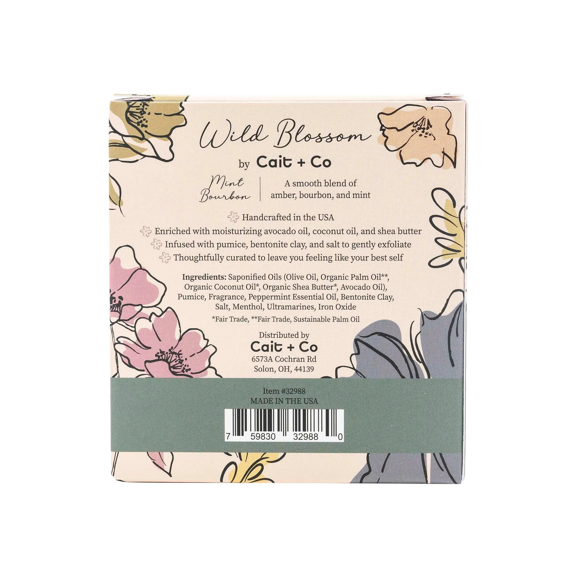 Wild Blossom Soap No. 19 - Mint Bourbon